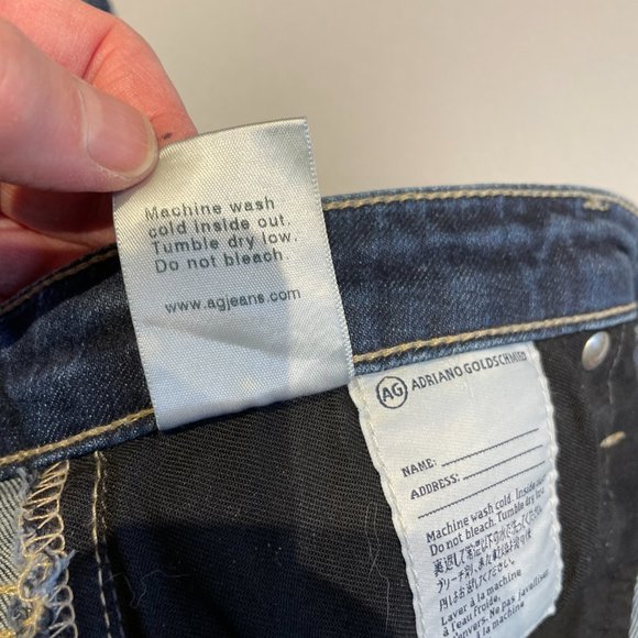 👖 GUC AG Adriano Goldschmied The Jessie Curvy Boot Cut Bootcut 32R Dark Wash Y2K - Picture 11 of 16